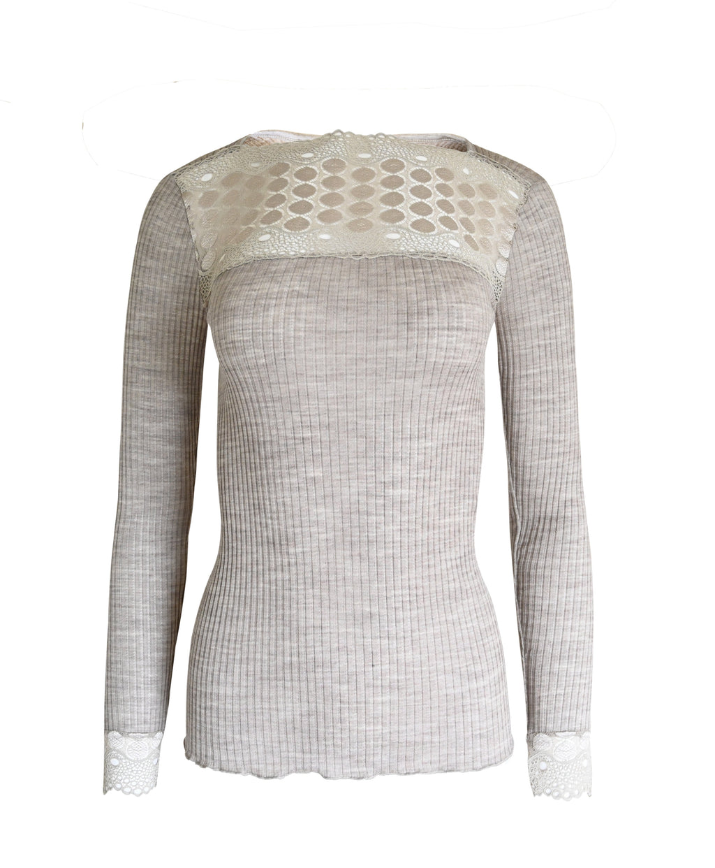 tittimitti EGI Exclusive Merino Wool Blend Top Lace Trim Long Sleeves. Proudly Made in Italy (317) — lifestyle context