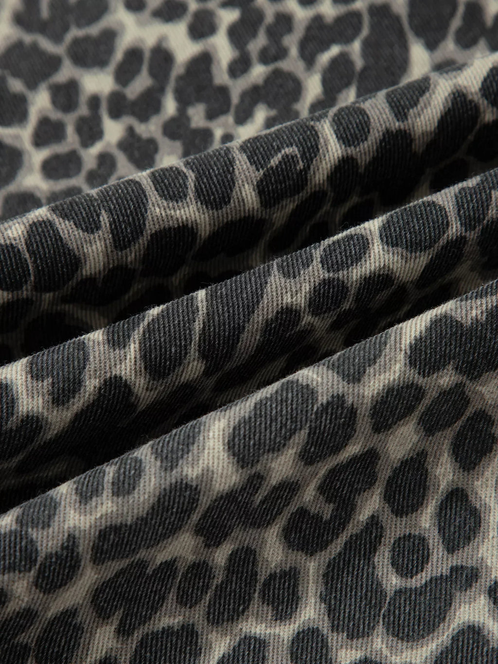 Leopard Print High Waist Barrel Jeans