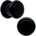BodyCandy 0G Black Acrylic Straight Plug Set — main product shot