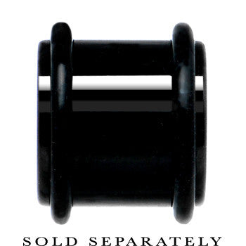 BodyCandy 13mm Black Acrylic Straight Plug Pair — lifestyle context