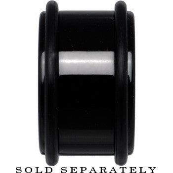 BodyCandy 20mm Black Acrylic Plug — detail close-up