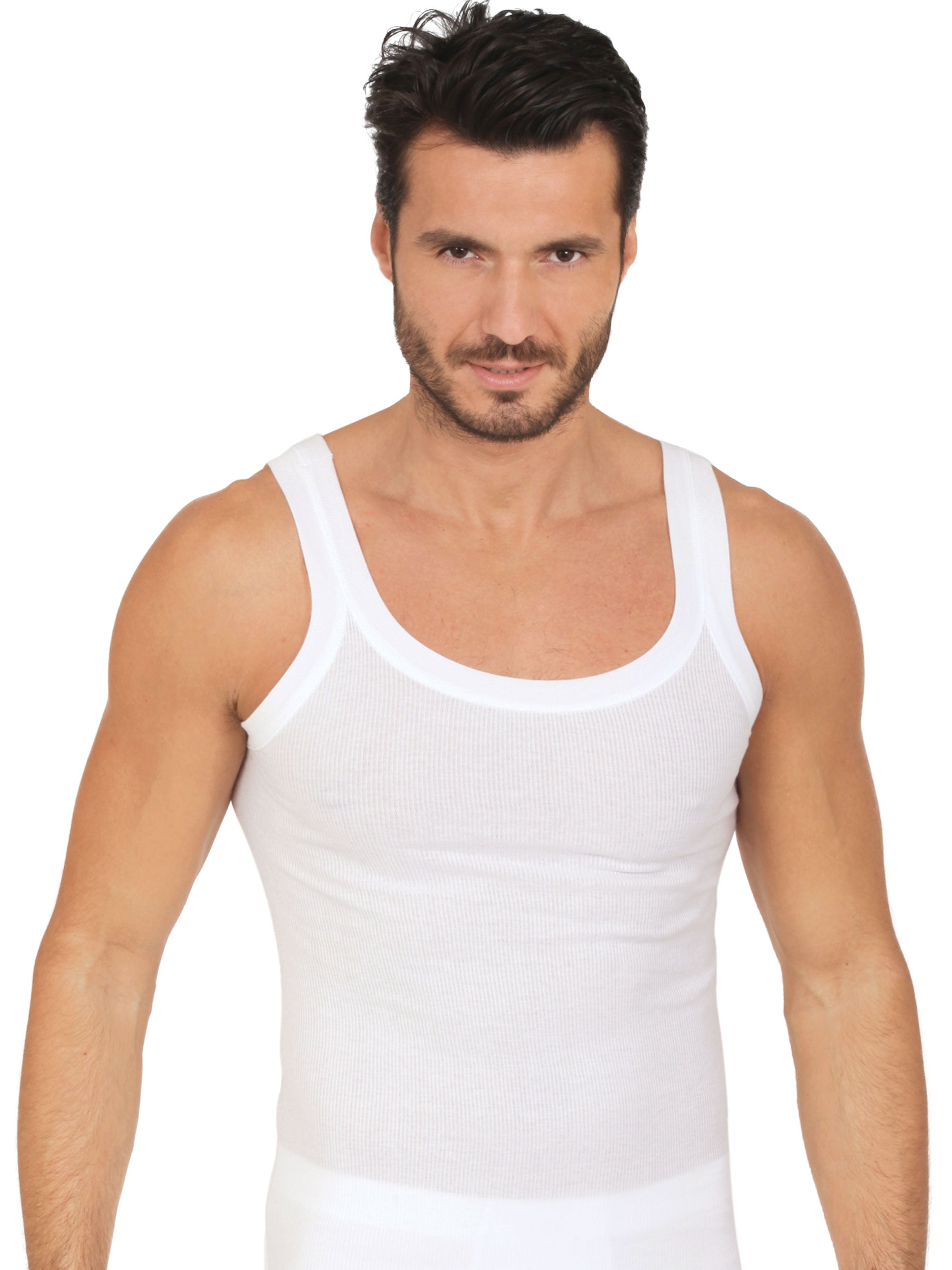 tittimitti MaRe Luxury Italian Underwear 100% Mako Cotton Men's Sleeveless Shirt Muscle Tank Top. Proudly Made in Italy (3221