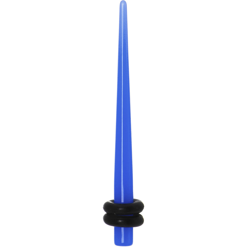 BodyCandy 8G Light Blue Acrylic Taper — detail close-up