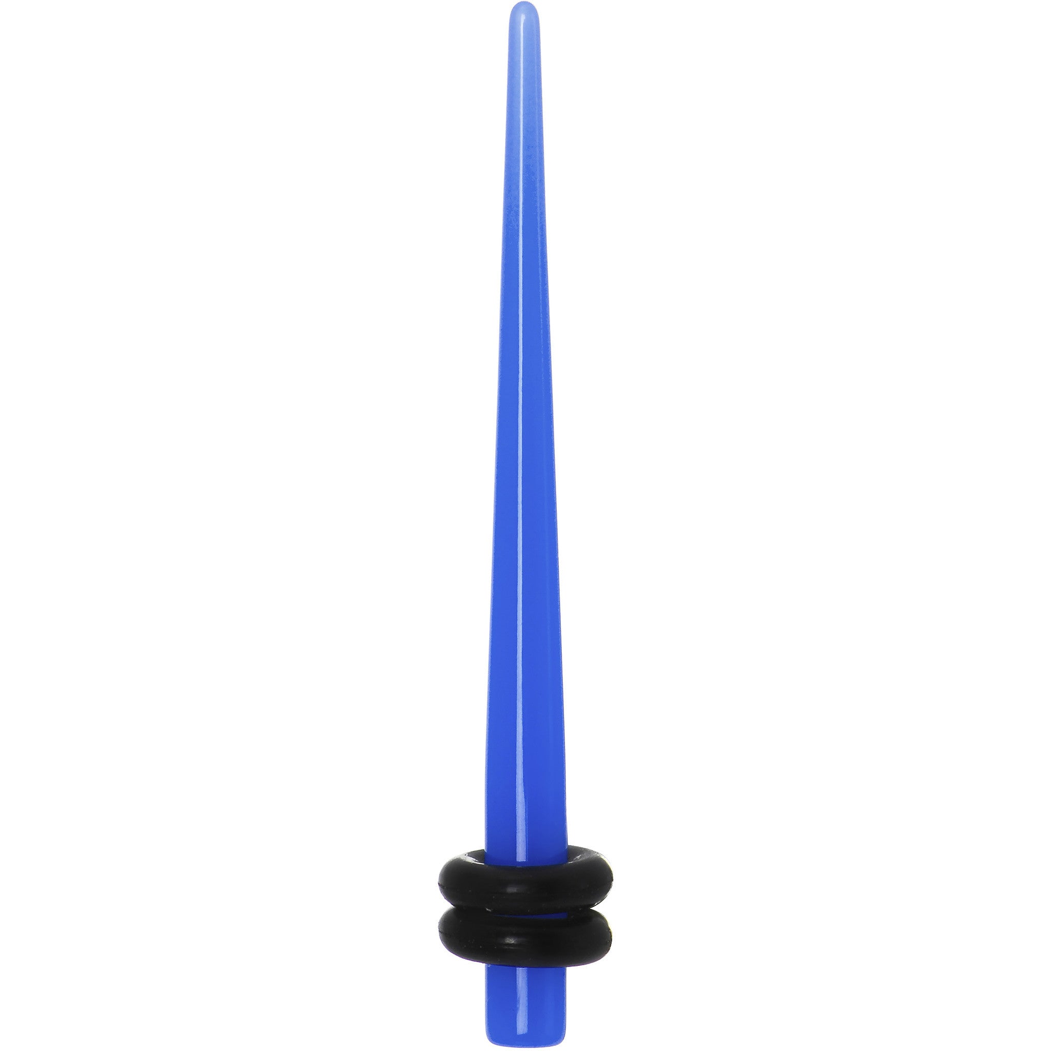 BodyCandy 8G Light Blue Acrylic Taper — detail close-up