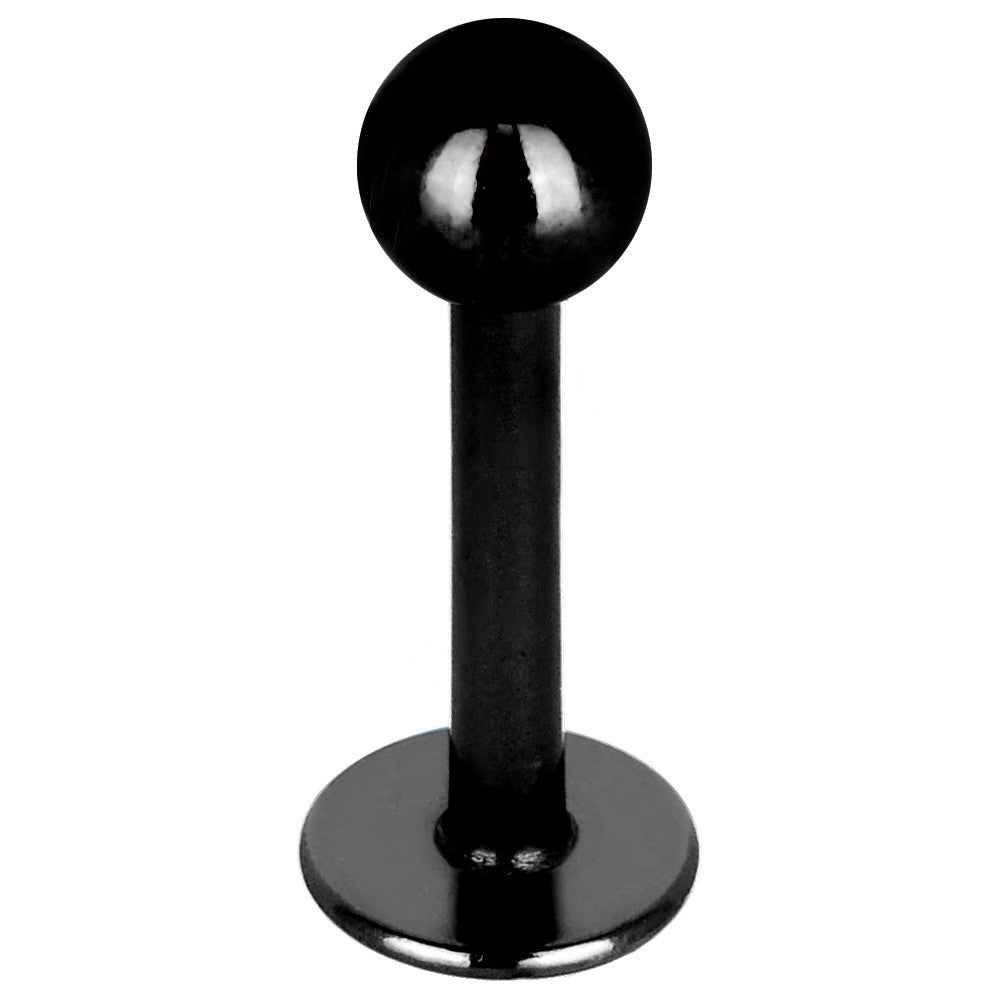 BodyCandy 16G Black Titanium Labret Monroe Tragus — main product shot