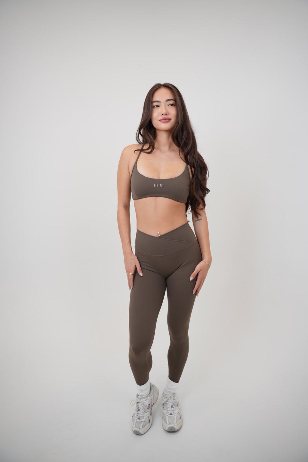 KIMITH BRAND My Time Is Divine Brown Sculpt V-Waist Legging — alternative angle