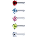 BodyCandy 18G Stainless Steel CZ Nose Bone Pack Set — main product shot