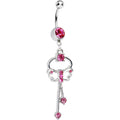 BodyCandy Butterfly Wishes Pink CZ Belly Ring — main product shot