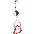 BodyCandy Loves Chain Red Circle Belly Ring — main product shot