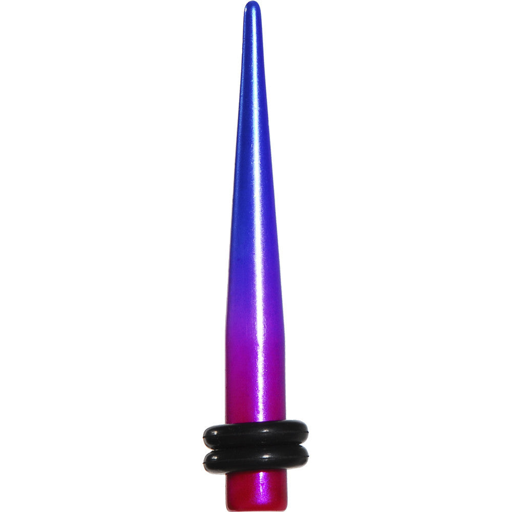 BodyCandy 6G Blue Pink Fusion Acrylic Taper — main product shot