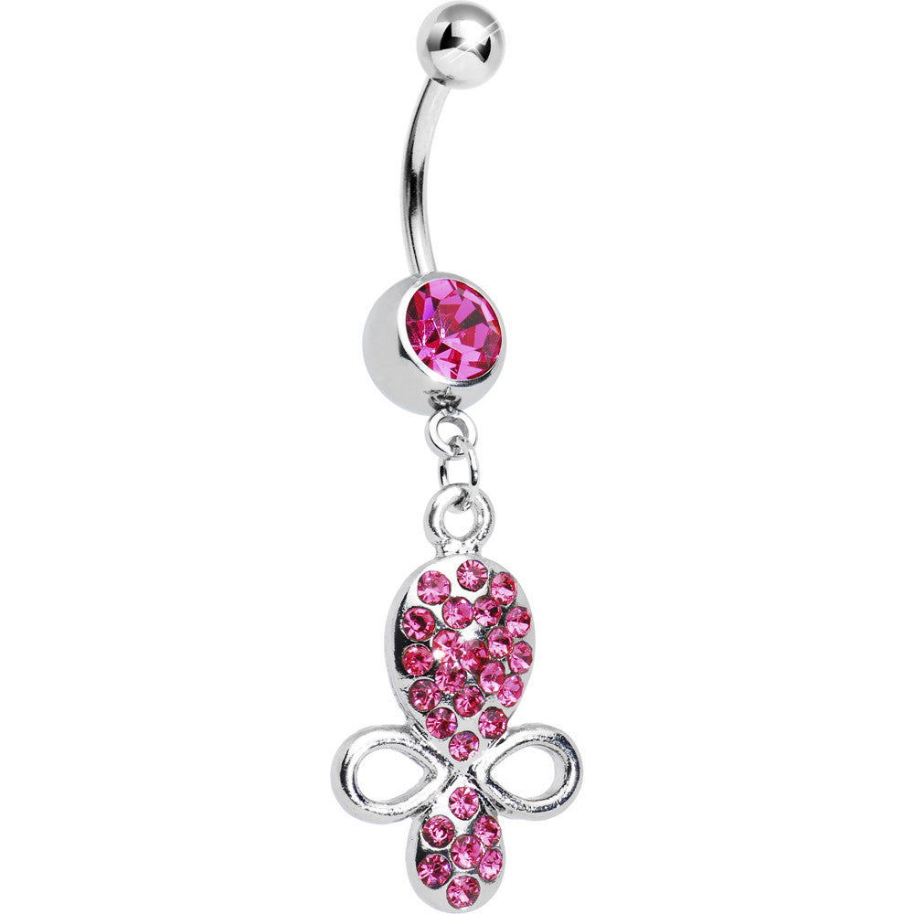BodyCandy Pink Gem Benevolent Jeweled Belly Ring — main product shot