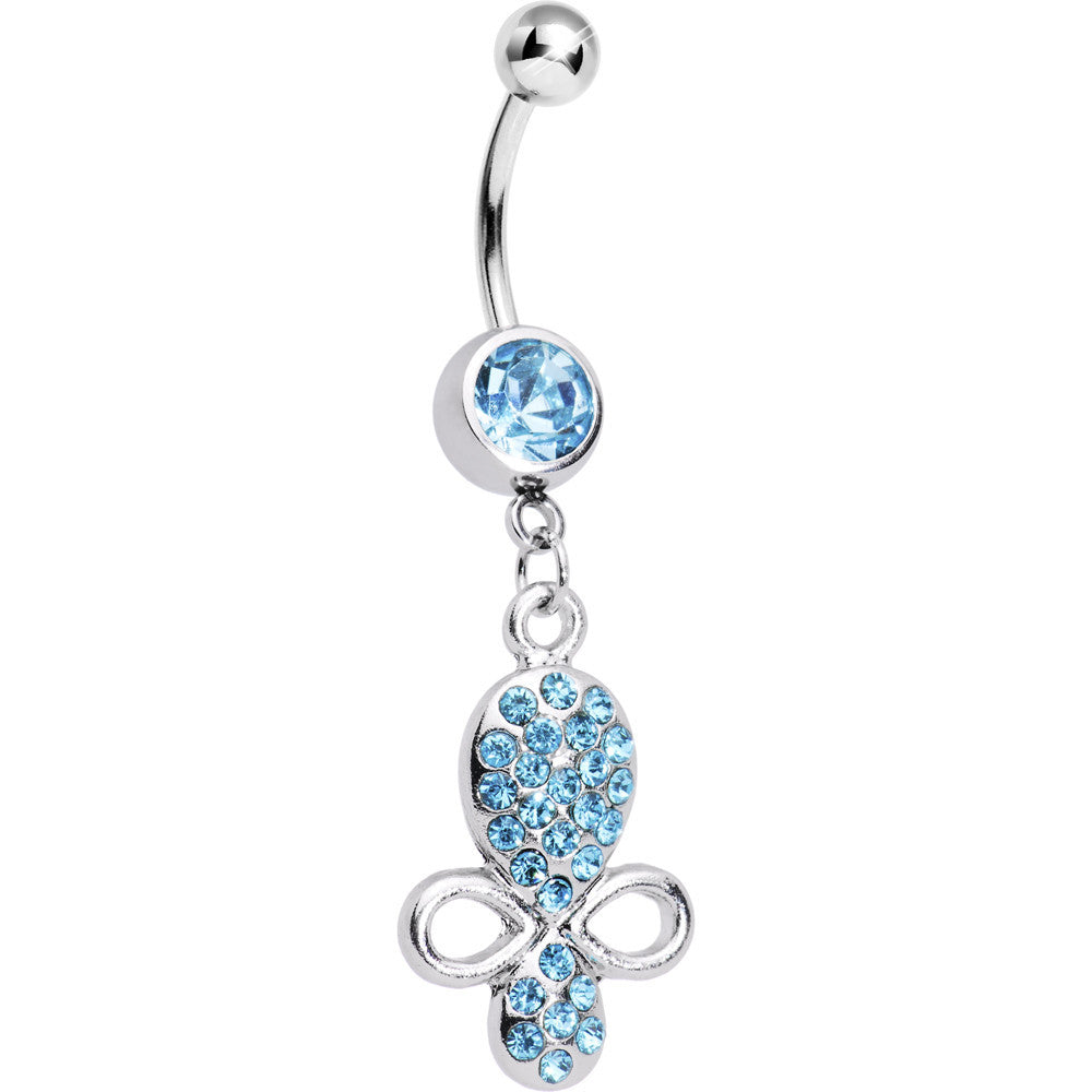 BodyCandy Aqua Gem Benevolent Jeweled Belly Ring — main product shot