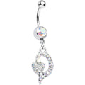 BodyCandy Aurora Gem Dynamic Heart Belly Ring — main product shot