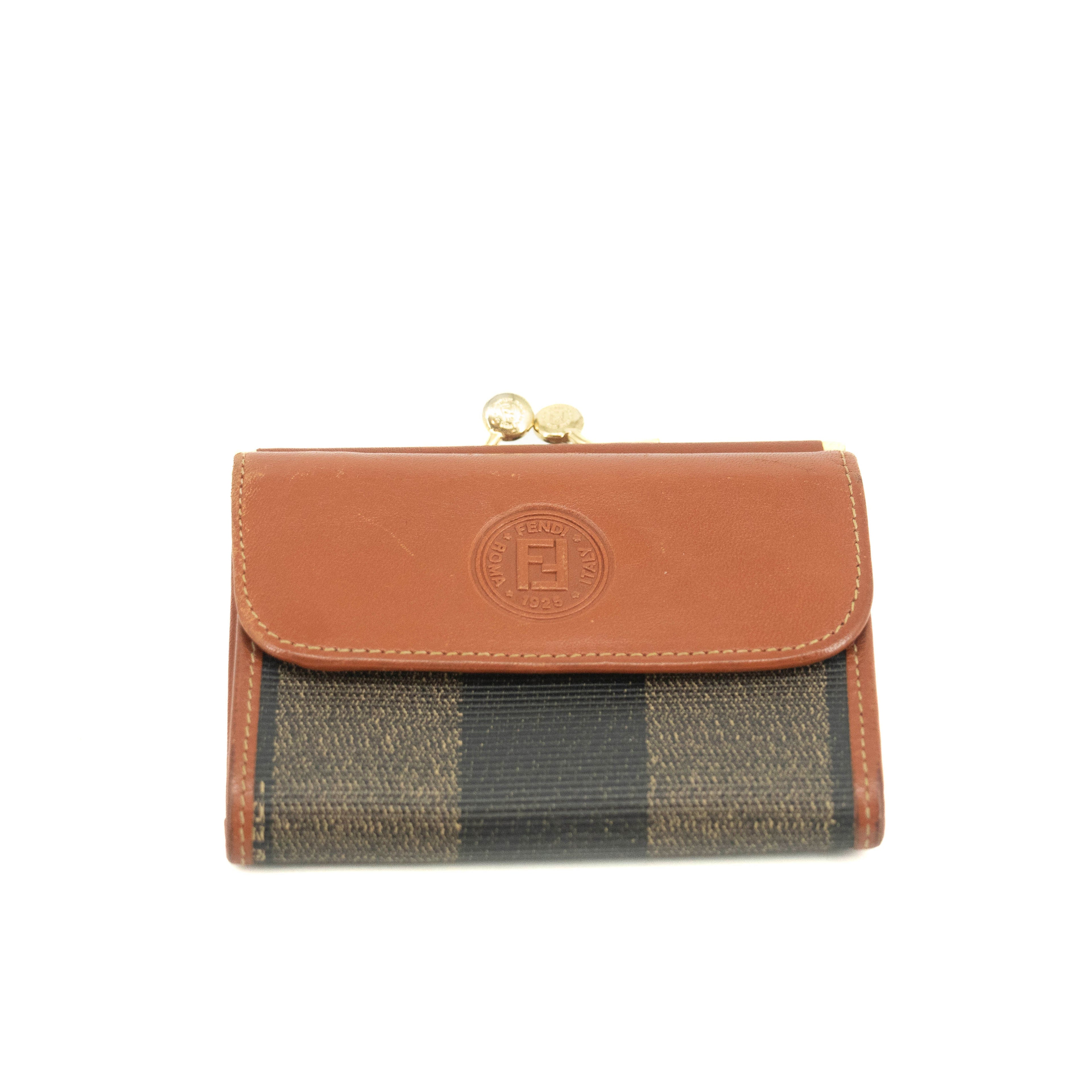 Bolt Boutique Fendi Coated Canvas Compact Wallet #73 #3353 — main product shot