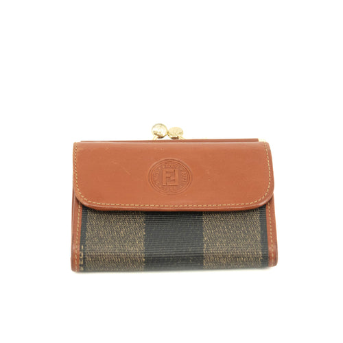Bolt Boutique Fendi Coated Canvas Compact Wallet #73 #3353 — main product shot