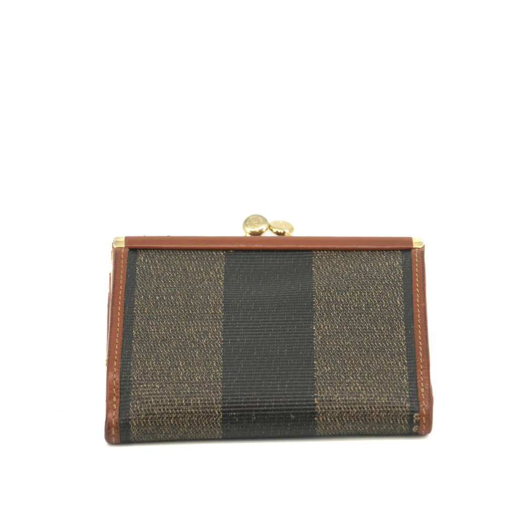 Bolt Boutique Fendi Coated Canvas Compact Wallet #73 #3353 — detail close-up