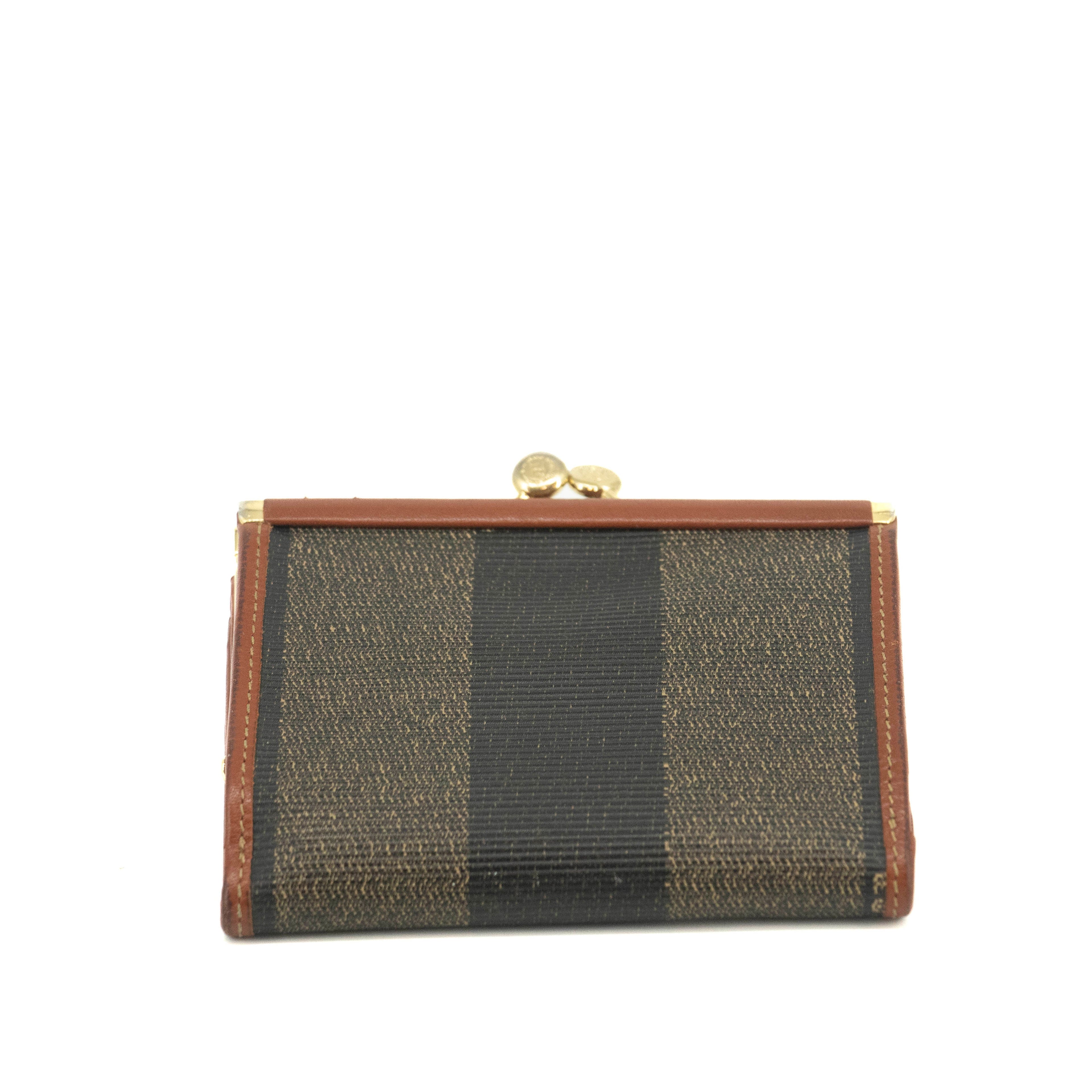 Bolt Boutique Fendi Coated Canvas Compact Wallet #73 #3353 — detail close-up