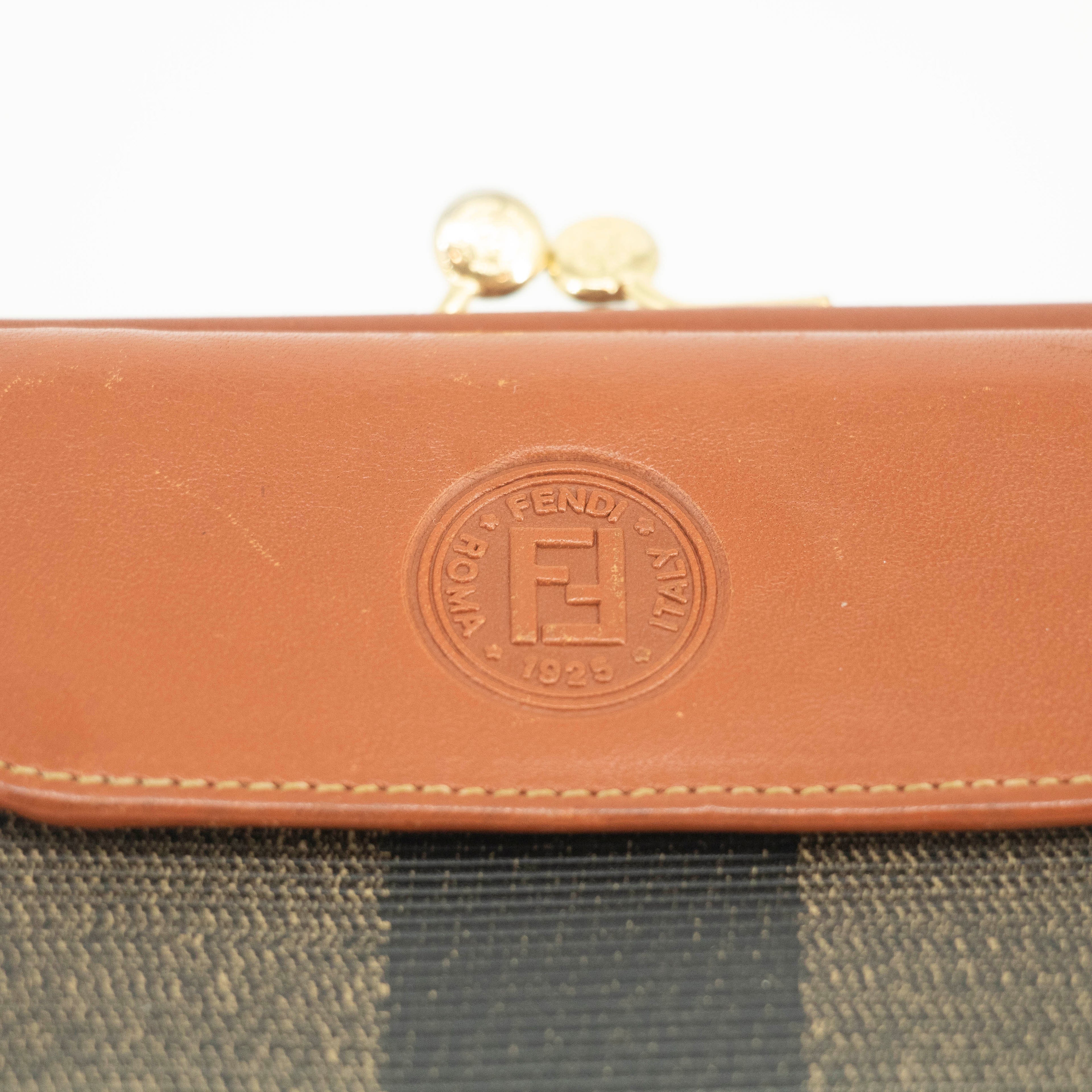 Bolt Boutique Fendi Coated Canvas Compact Wallet #73 #3353 — side view