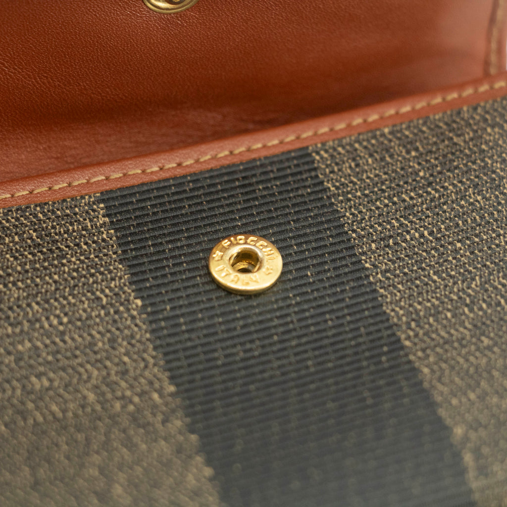 Bolt Boutique Fendi Coated Canvas Compact Wallet #73 #3353 — size reference