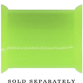 BodyCandy 0G Green Star Silicone Flexible Tunnel — side view