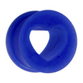 BodyCandy 9/16 Blue Heart Silicone Flexible Tunnel — main product shot
