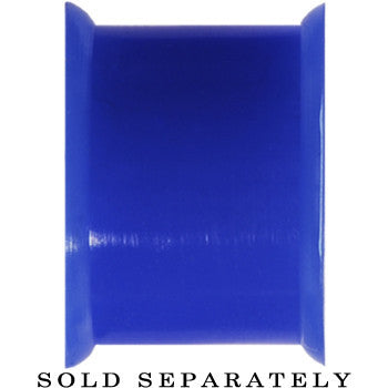 BodyCandy 9/16 Blue Heart Silicone Flexible Tunnel — side view