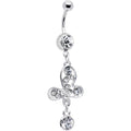 BodyCandy Clear Gem Modernistic Artistic Belly Ring — main product shot