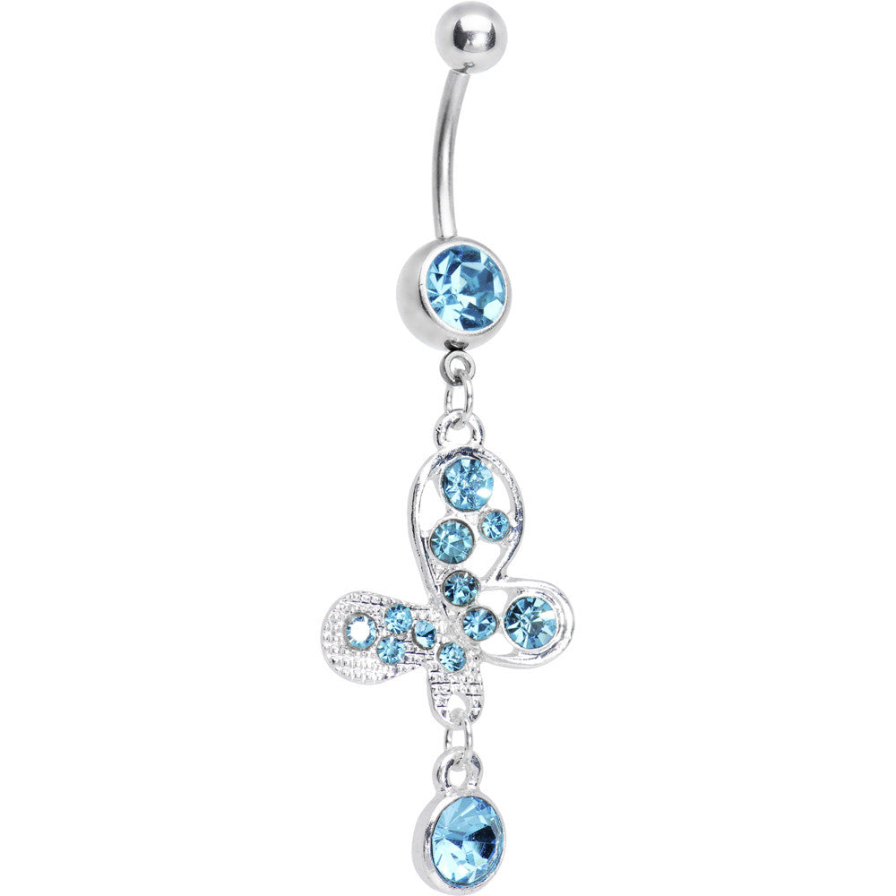 BodyCandy Aqua Gem Modernistic Artistic Belly Ring — main product shot
