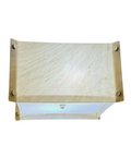 Pop Steady Flush Mount Conversion Kit 16"w Faux Marbled Alabaster Shade – LampsUSA