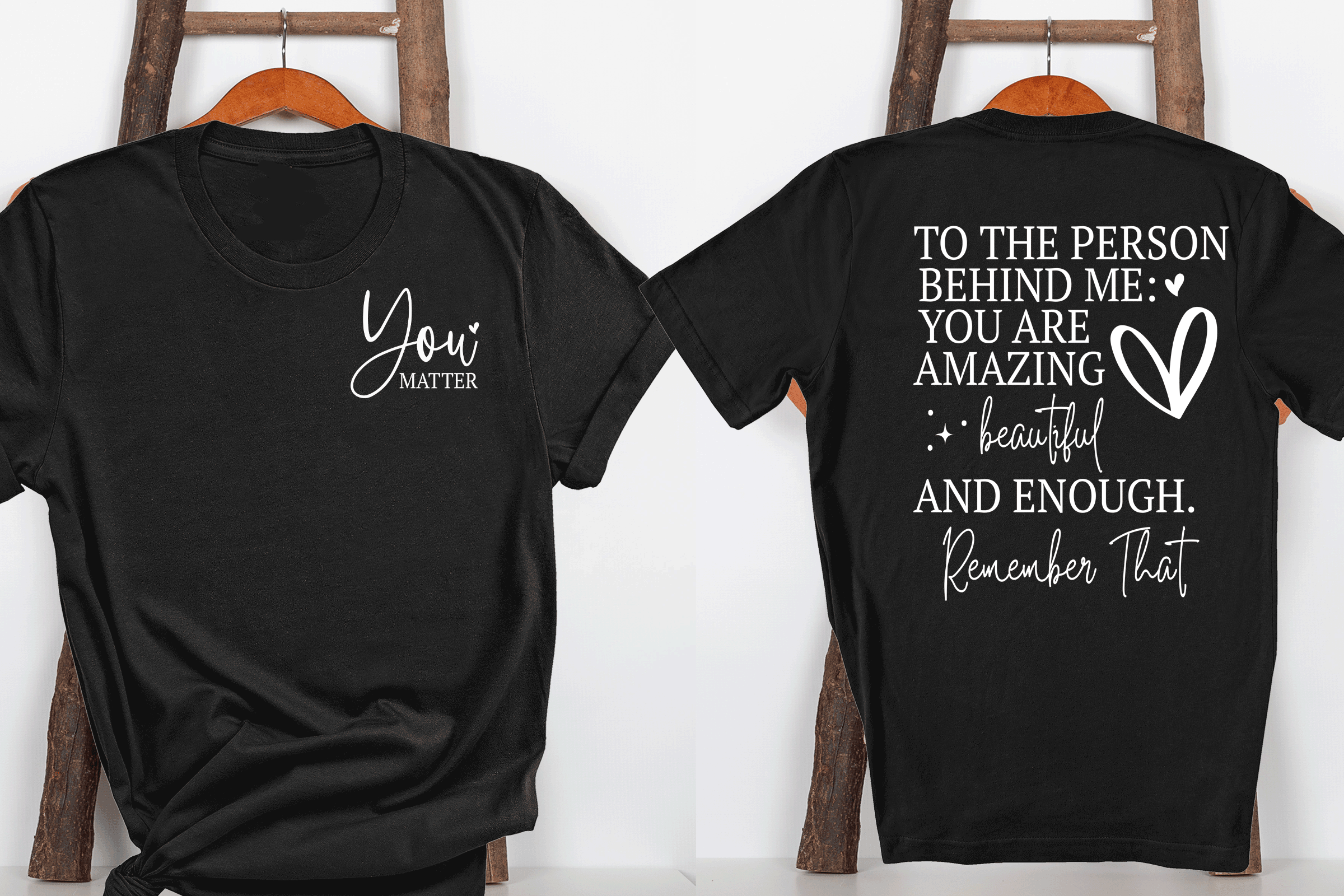 A Blessed Texas Mess Boutique Dear Person Behind Me Sweatshirt, Aesthetic T shirt, You matter, Inspirational… — construction detail