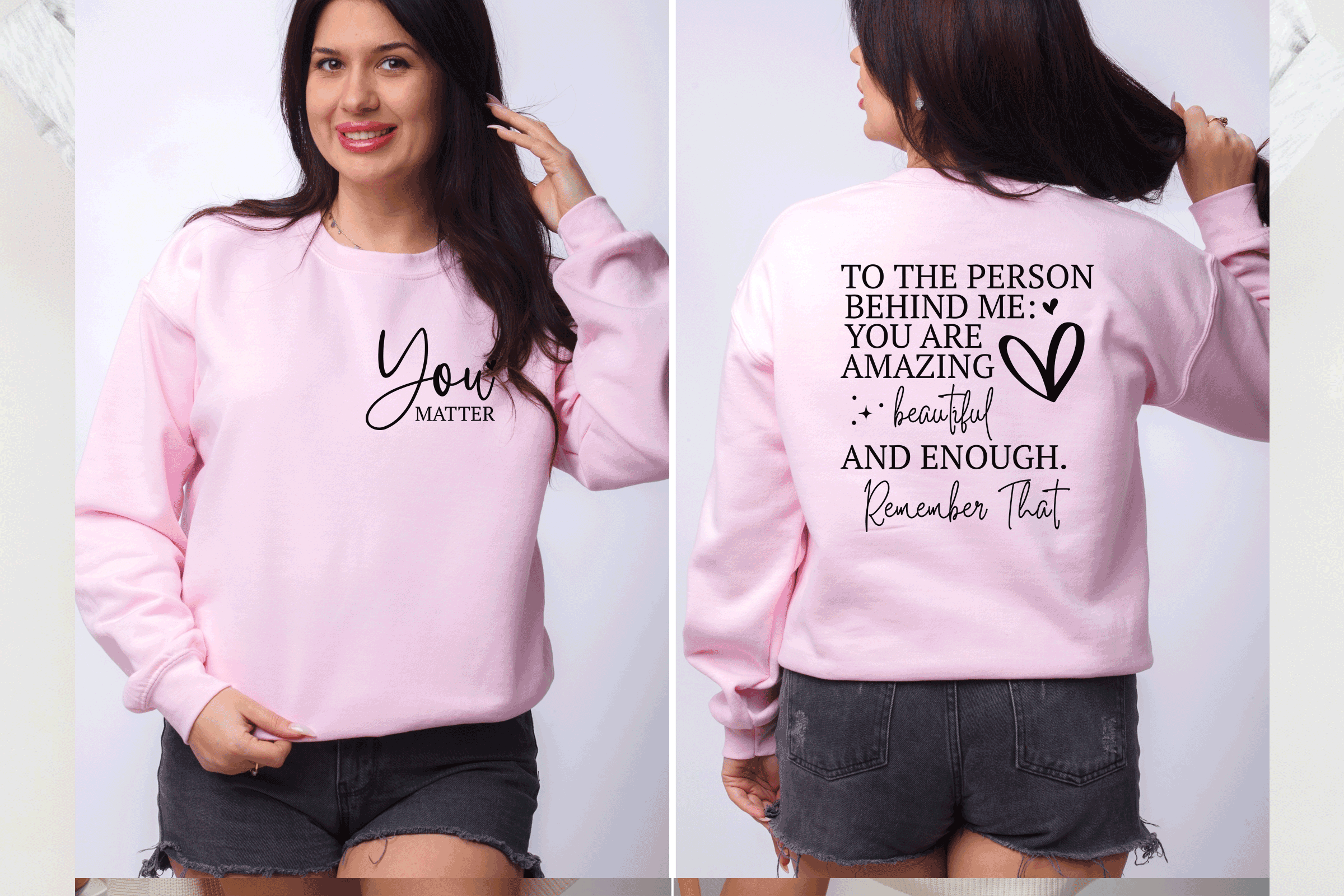 A Blessed Texas Mess Boutique Dear Person Behind Me Sweatshirt, Aesthetic T shirt, You matter, Inspirational… — dtf / graphic shirts category context