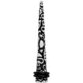 BodyCandy 0G Black White Resin Native Skull Taper — main product shot