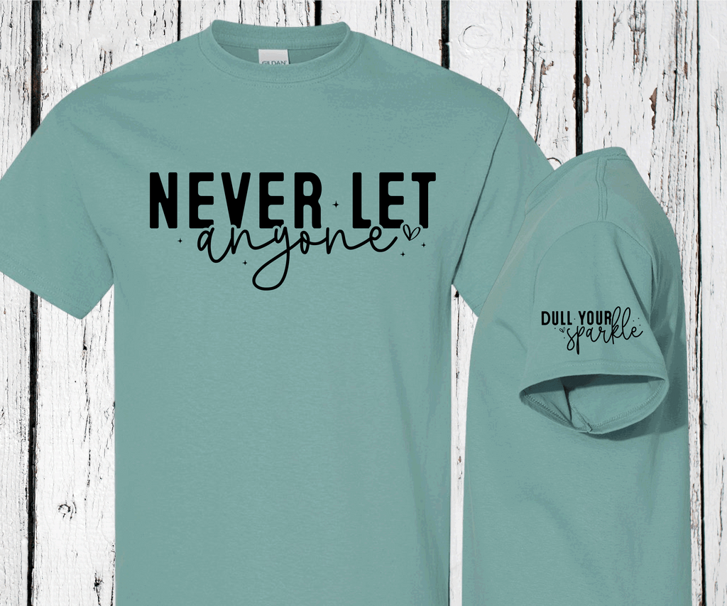 A Blessed Texas Mess Boutique Never let anyone Dull yuou Sparkle, Sleeve print crewneck, Mental Health… — dtf / graphic shirts category context
