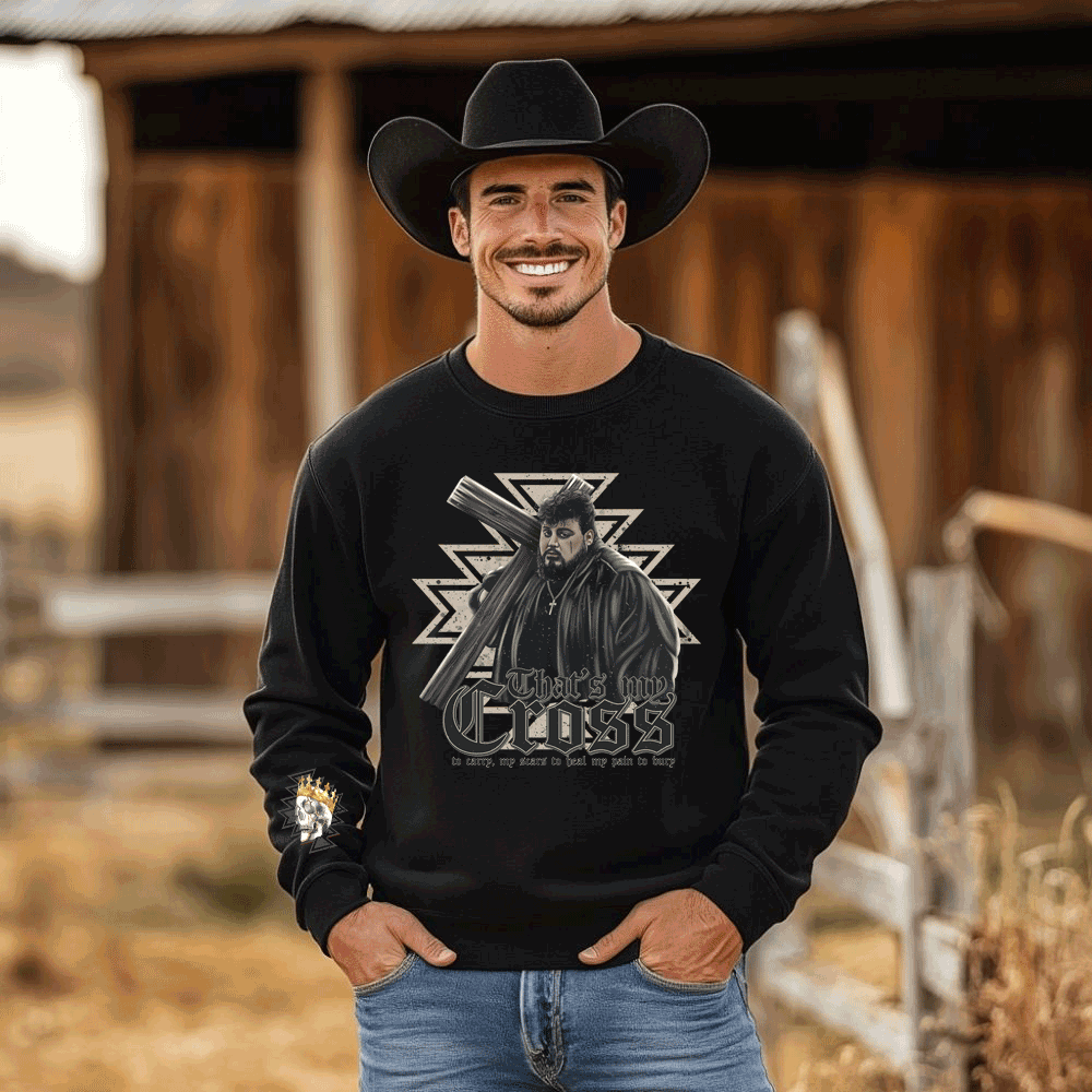 A Blessed Texas Mess Boutique My Cross to carry my scars to heal my Pain to bury Healing, Country Music… — A Blessed Texas Mess Boutique branding close-up