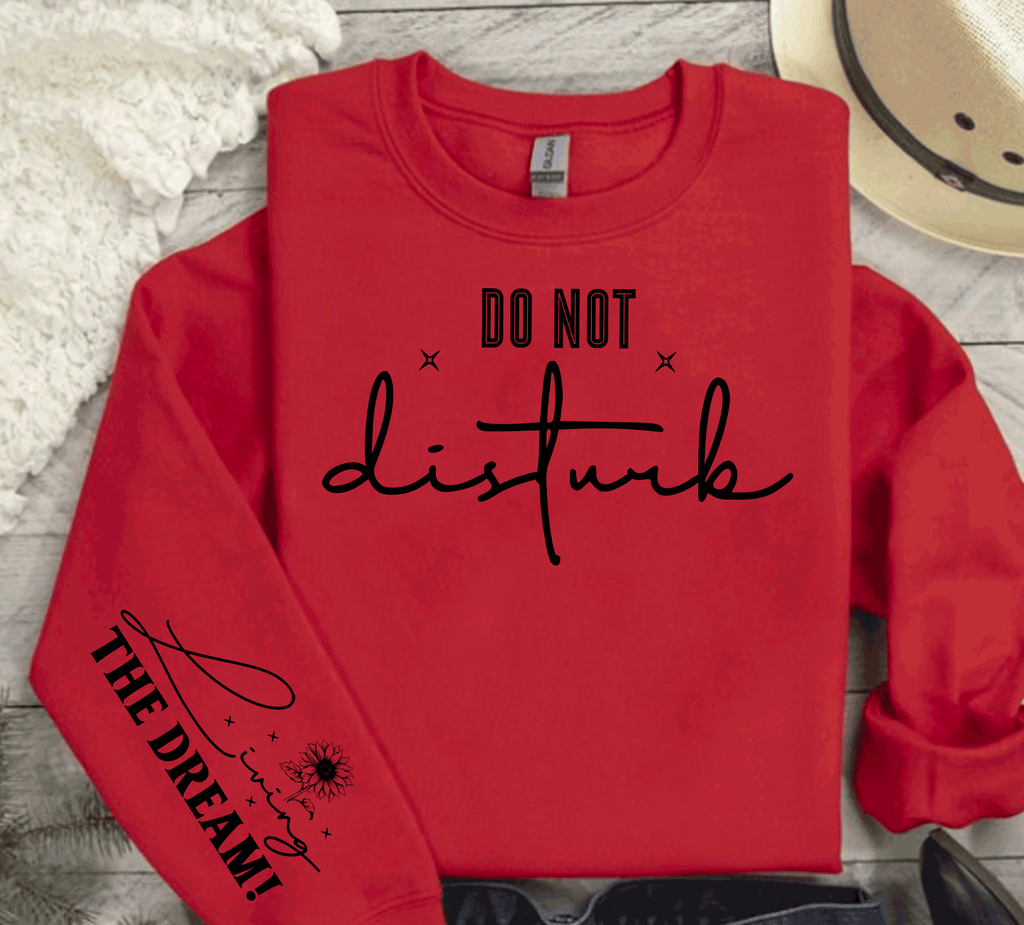 A Blessed Texas Mess Boutique Do Not Disturb, Living the Dream Mental Health Awareness, self love… — dtf / graphic shirts category context