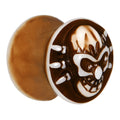 BodyCandy 1/2 Brown White Resin Skull Saddle Plug — main product shot