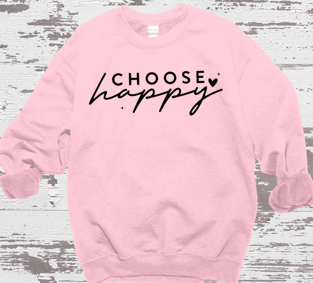 A Blessed Texas Mess Boutique Choose Happy Sweatshirt, Choose Happy t shirt , Positive Vibes Sweatshirt,… — dtf / graphic shirts category context