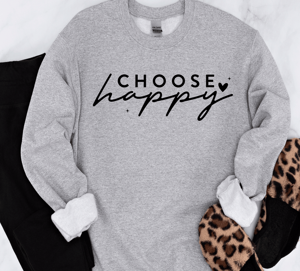 A Blessed Texas Mess Boutique Choose Happy Sweatshirt, Choose Happy t shirt , Positive Vibes Sweatshirt,… — lifestyle worn / used context