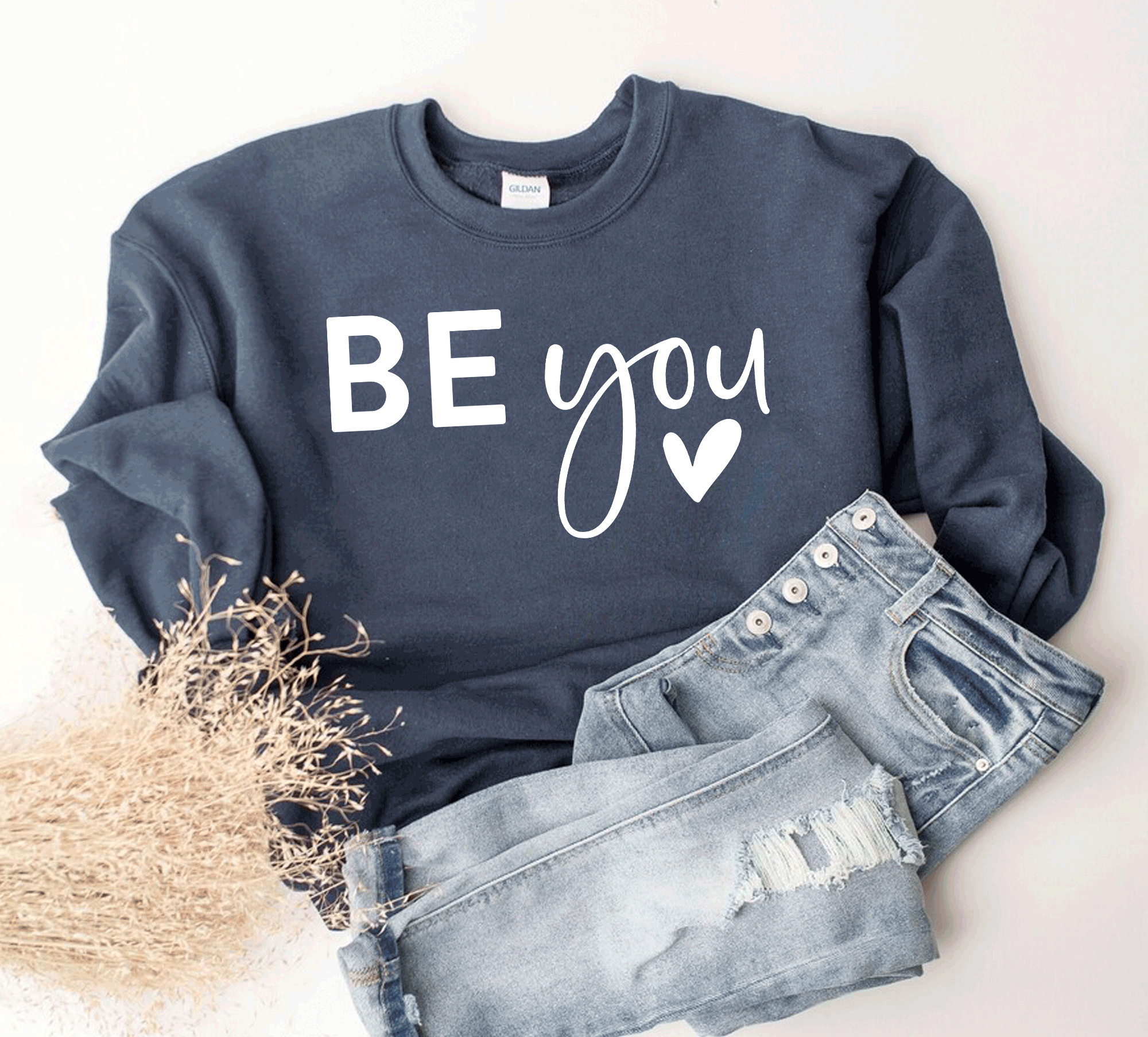 A Blessed Texas Mess Boutique Be You Sweatshirt, You are Enough Sweater, Motivational Sweatshirt,… — main product shot
