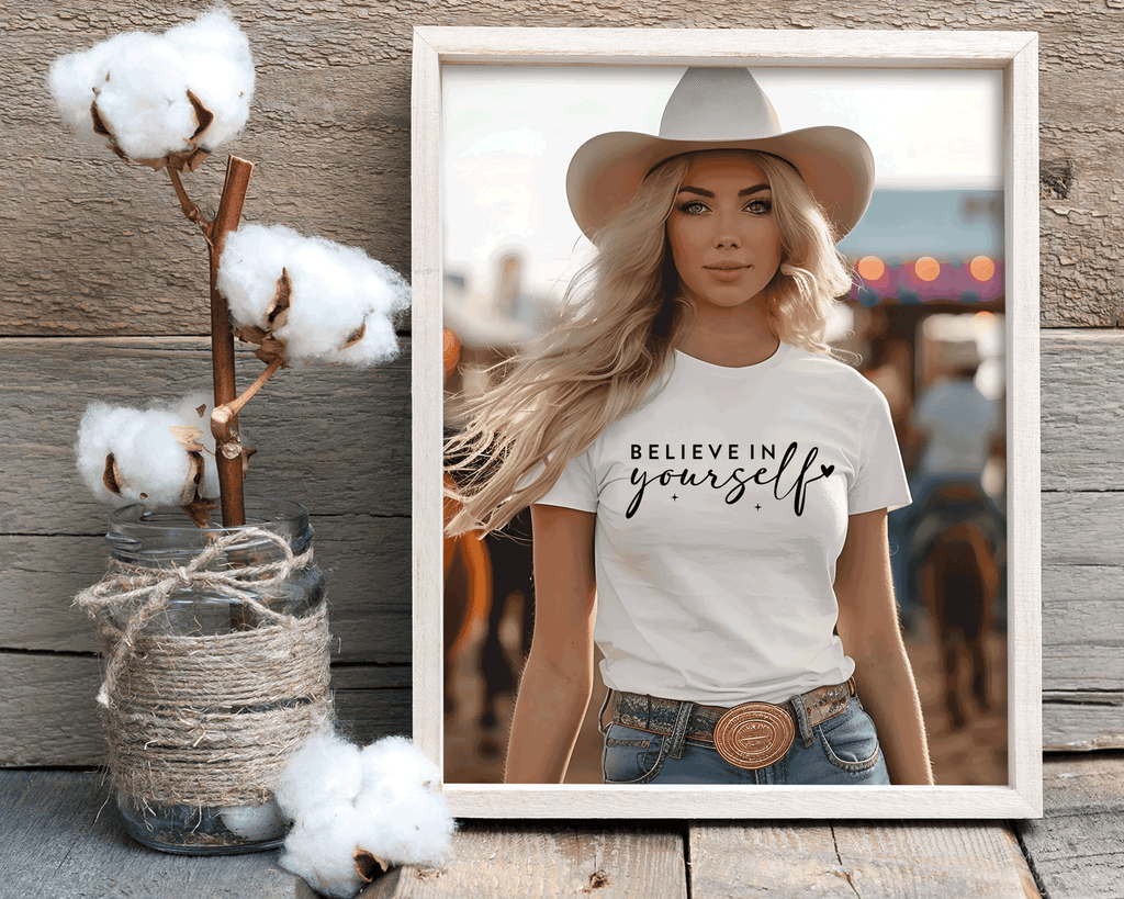 A Blessed Texas Mess Boutique Believe In Yourself Sweatshirt, Believe in yourself Shirts, Be Yourself,… — main product shot