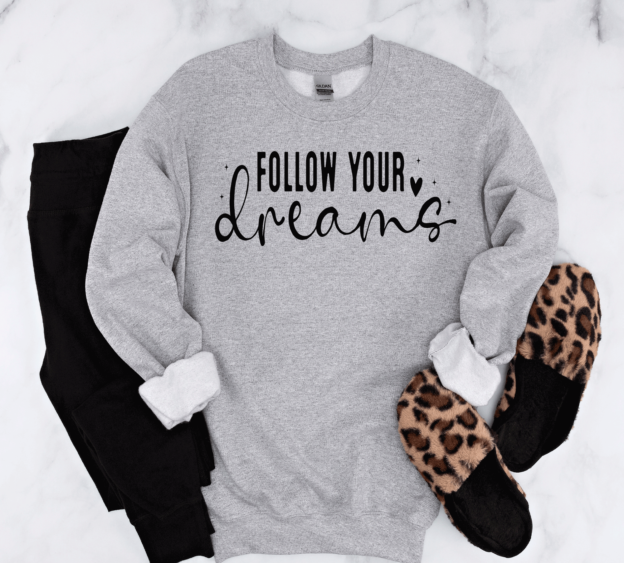 A Blessed Texas Mess Boutique Follow your Dreams, Self Love, Encourgements shirts, Mental Health gifts — detail shot 7