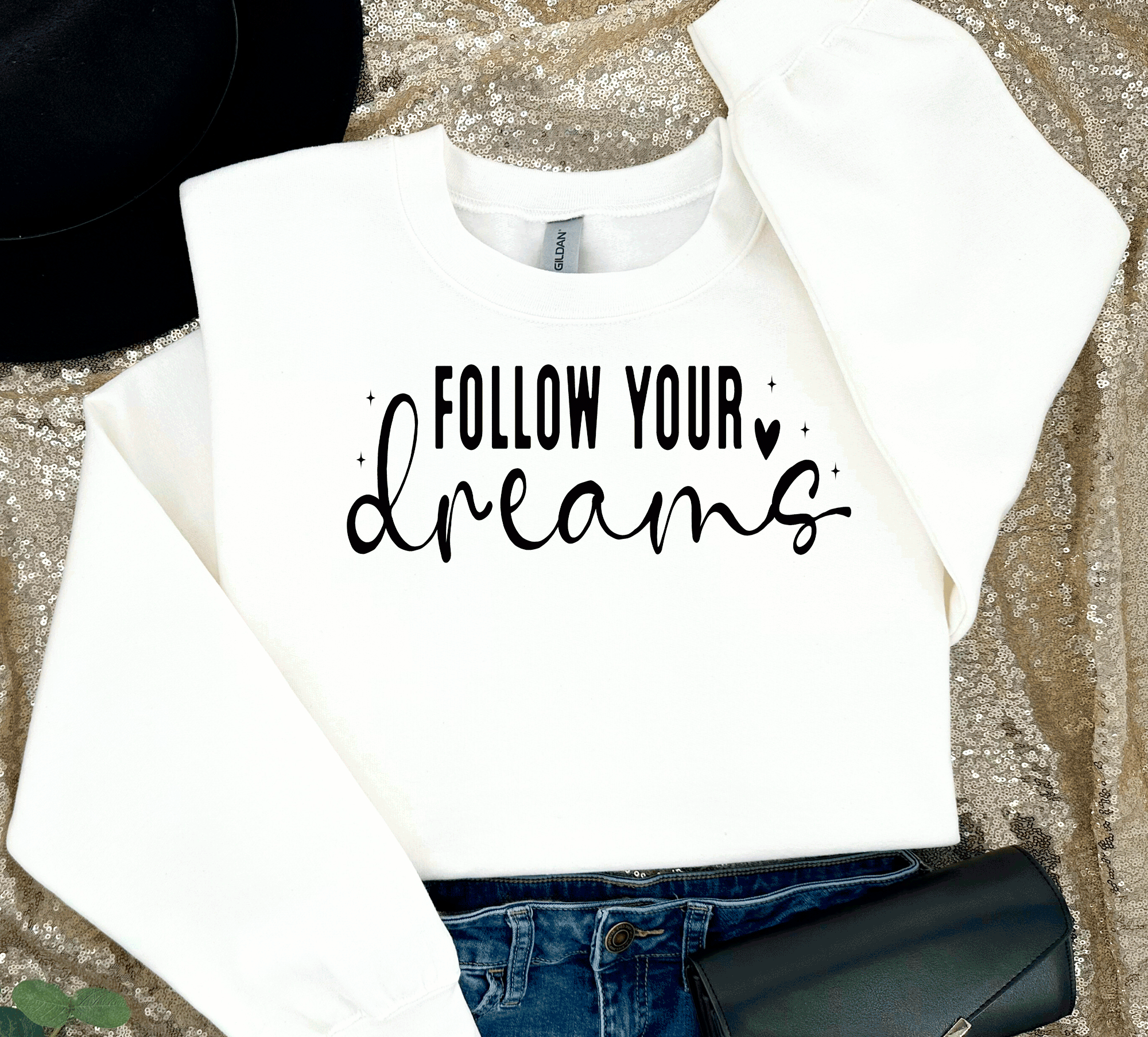 A Blessed Texas Mess Boutique Follow your Dreams, Self Love, Encourgements shirts, Mental Health gifts — lifestyle worn / used context
