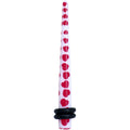 BodyCandy 6G White Red Heart Acrylic Ear Taper — main product shot