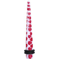 BodyCandy 2G White Red Heart Acrylic Ear Taper — main product shot