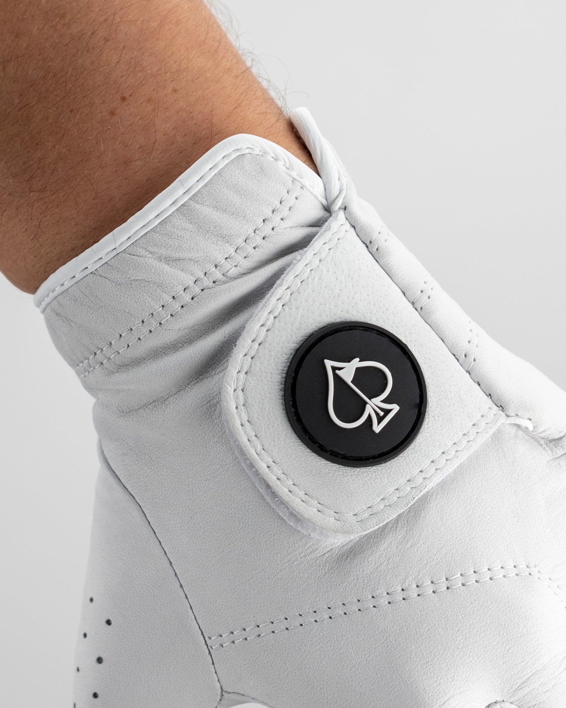 Pins and Aces Premium Tour Glove - Ghost White — back view