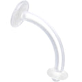 BodyCandy 14G curved barbell CLEAR RETAINER 7/16 — main product shot