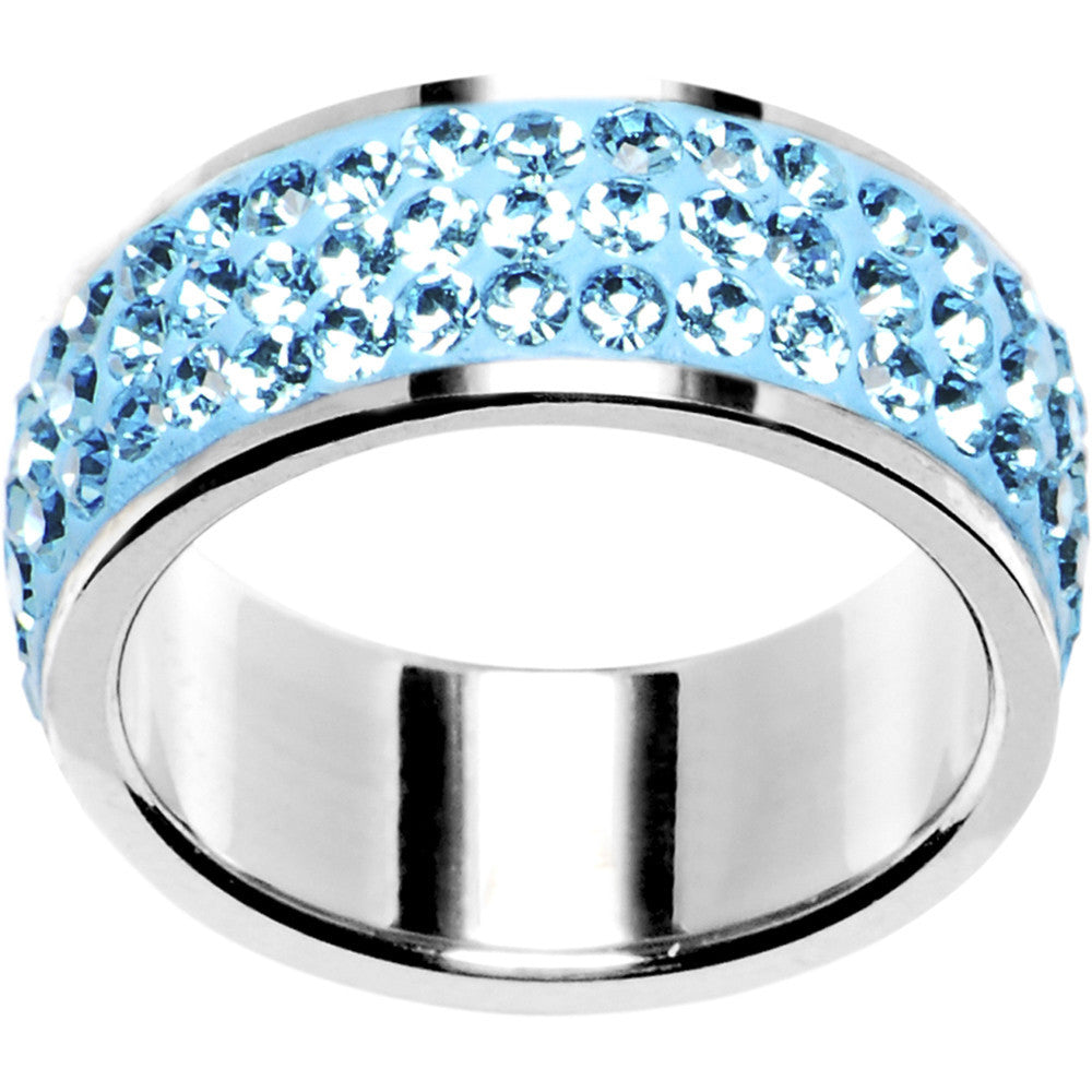 BodyCandy Size 6 - Aqua Crystal Ferido Ring — main product shot