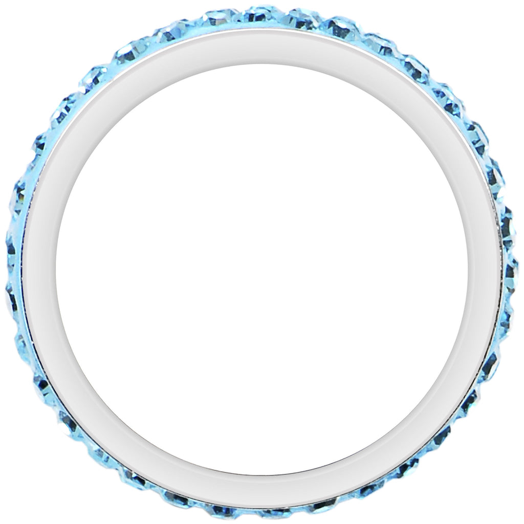 BodyCandy Size 6 - Aqua Crystal Ferido Ring — lifestyle context