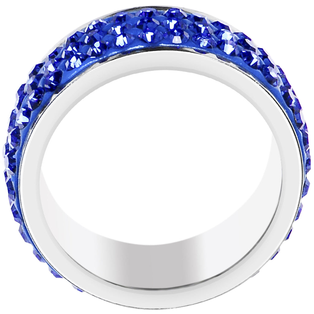 BodyCandy Size 6 - Blue Crystal Ferido Ring — lifestyle context