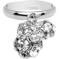 BodyCandy Clear Gem Cluster Dangle Adjustable Ring — main product shot